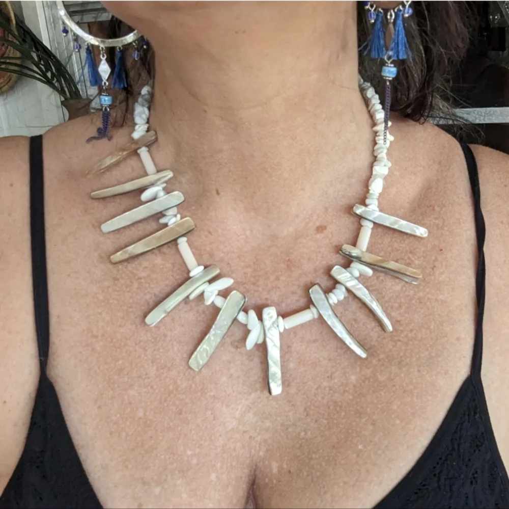 Mermaidcore Handmade Shell Necklace Coastal Vacation Hippie Vibes Bohochic